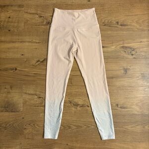Beyond Yoga Light Pink And Silver Leggings